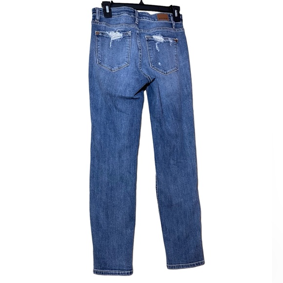 Judy Blue Los Angeles Boyfriend Fit Blue Jeans Distressed Women's Size 3 - Picture 2 of 6